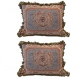 Aubusson Pillow with Shield Motif