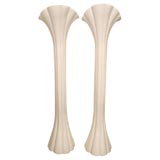 Pair of White Lacquered Torcheres by Casa Pique