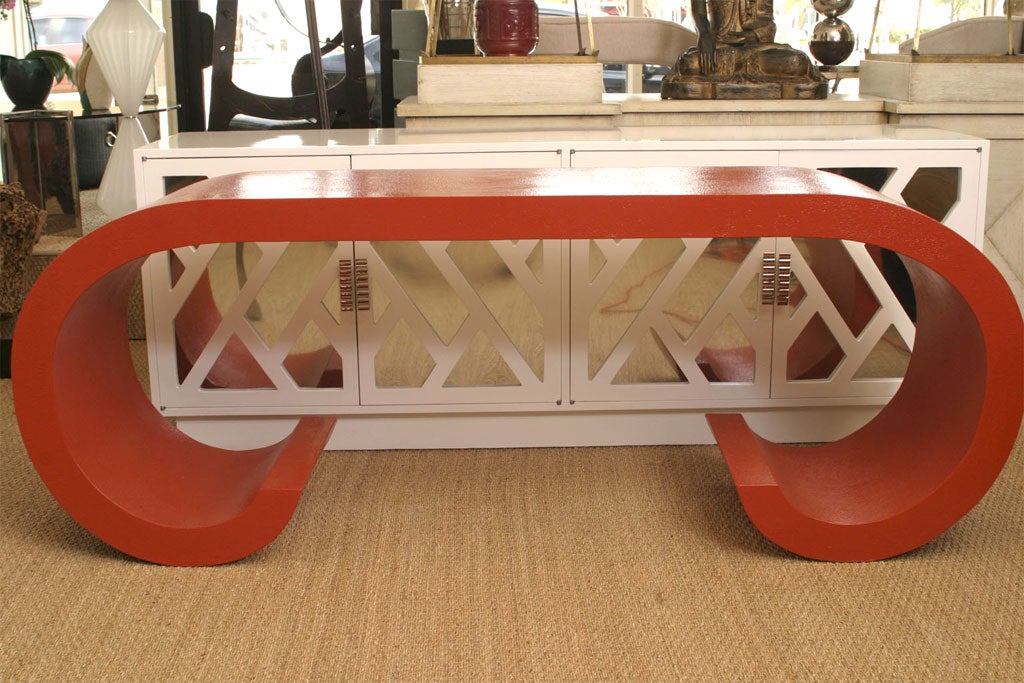 Karl Springer esque Waterfall Console Table