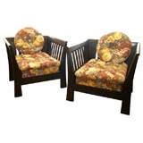 Pair of Deep, Even Arm, Arts and Crafts Chairs