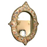 Antique French Tile Mirror