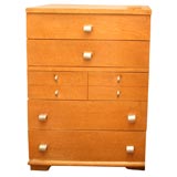 MId- century Chest of Drawers in Burled  Wood.