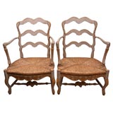 Pair of Ladderback Fauteuil