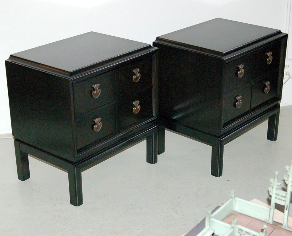 American Pair Asian Style End Tables