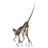 Metal Dinosaur Skeleton Sculpture