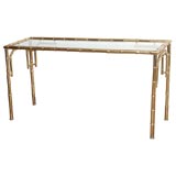 FAUX BAMBOO BRASS CONSOLE