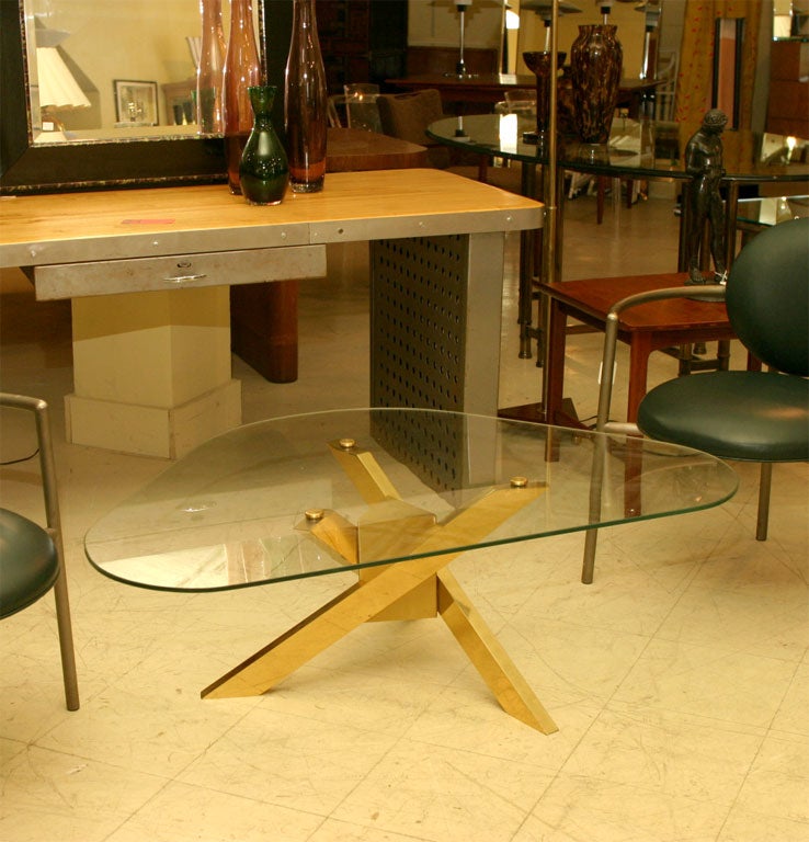Brass tripod coffeetable