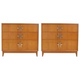 Exceptional Pair Three Drawer Chests