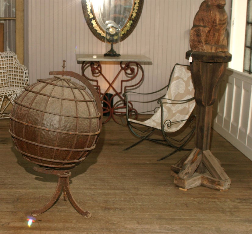 Wrought Iron Globe on Stand