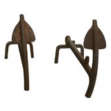 Pair Anchor Andirons