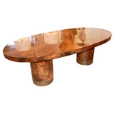 Lacquered goat skin dining table by Aldo Tura