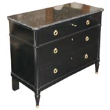 Small black lacquer commode by Jansen