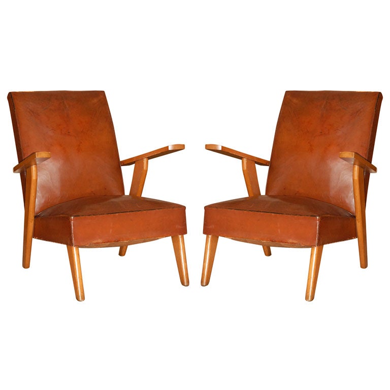 Leather Arm Chairs For Sale at 1stDibs