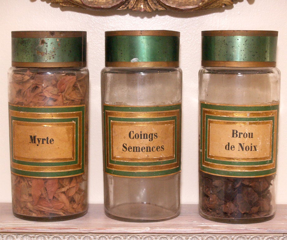 Set of three Apothecary Bottles