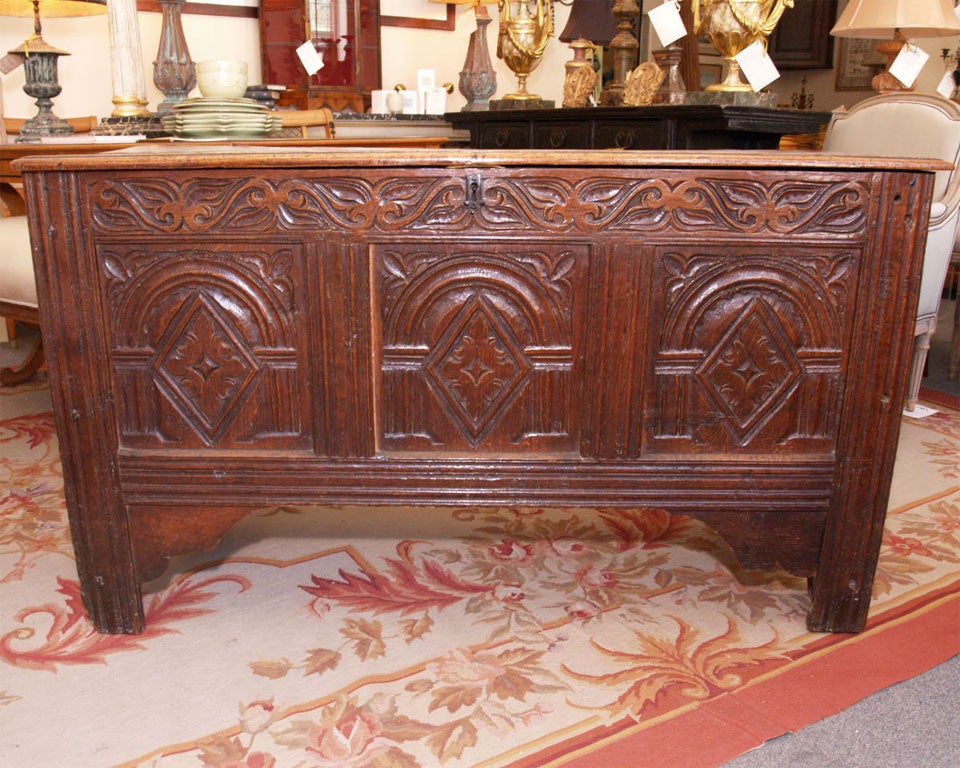 Carved Oak Coffer