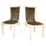 Elegant Set of 4 Bone Dining Chairs