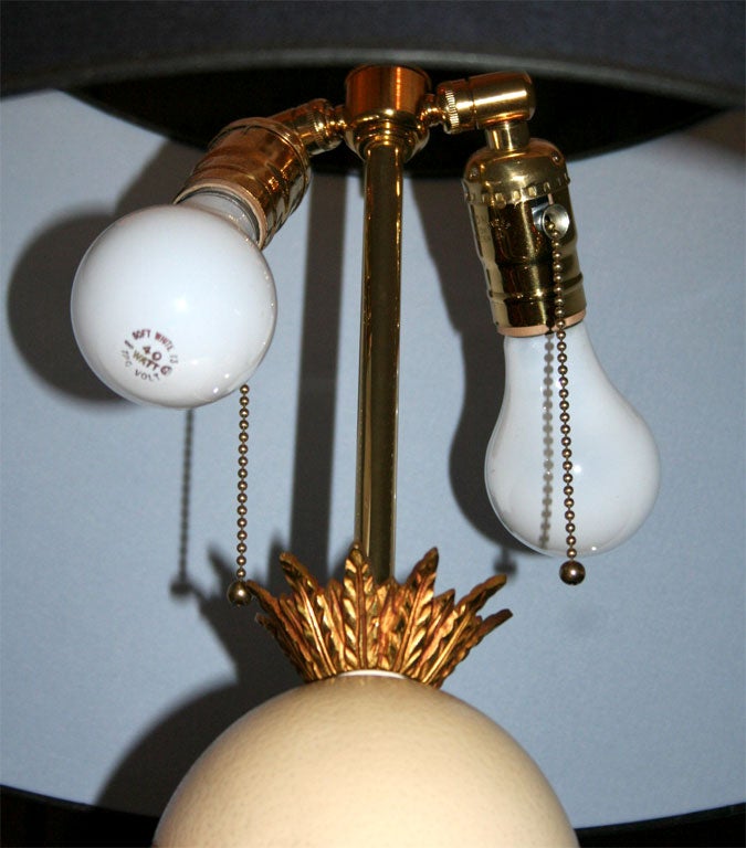Pair of  Ostrich egg  Lamps by Maison Charles 3