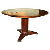 Fine round rosewood Art Deco Table by Jules Leleu