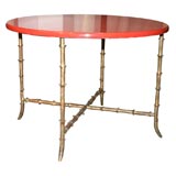 Gilt metal and lacquer Art Deco Table by Ramsay