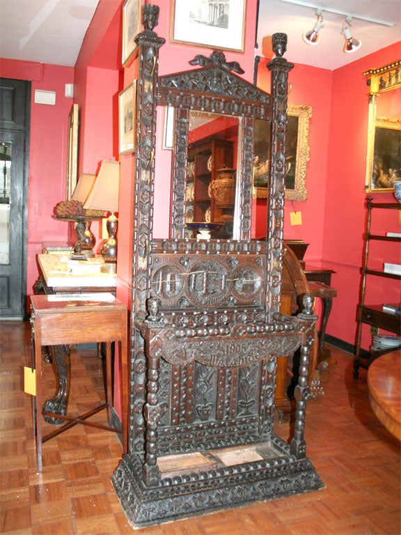 Irish Bog Oak Hall Stand