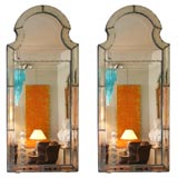Pair of Large-Scale Venetian Form Pier Mirrors