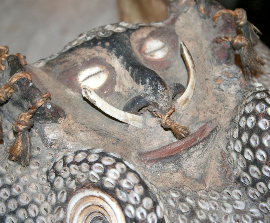 Rare Inlaid Crocodile Head from Papua New Guinea 1