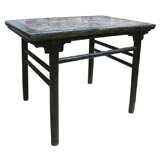 Chinese Side Table with Pudding Stone Top
