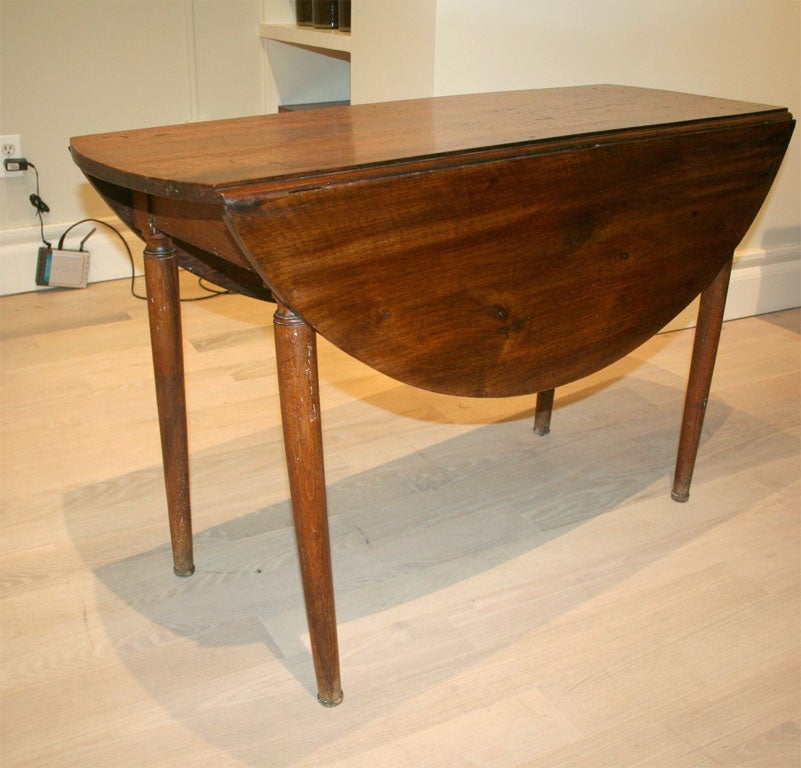 19th Century Walnut Drop Leaf Table