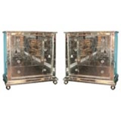 Custom Mirrored Ball Foot Dressers 5