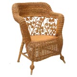 Victorian wicker armchair