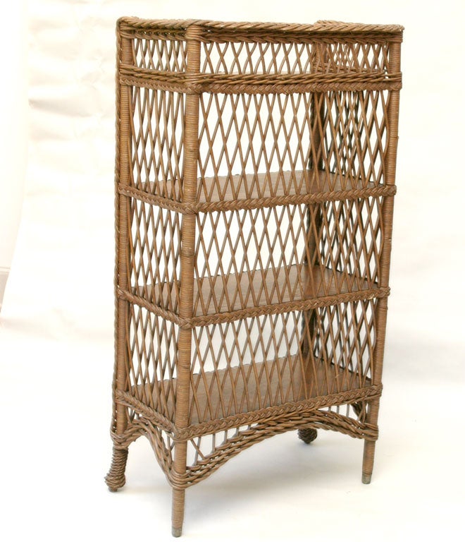 Bar Harbor Wicker Bookcase 1