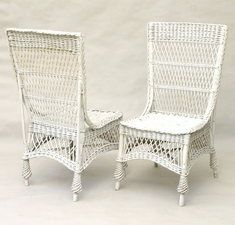 Bar Harbor Wicker Side Chairs