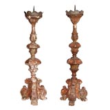 Antique Pair of Large French Candlesticks