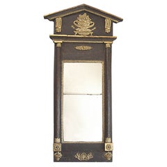 Antique Empire Mirror in Black Paint