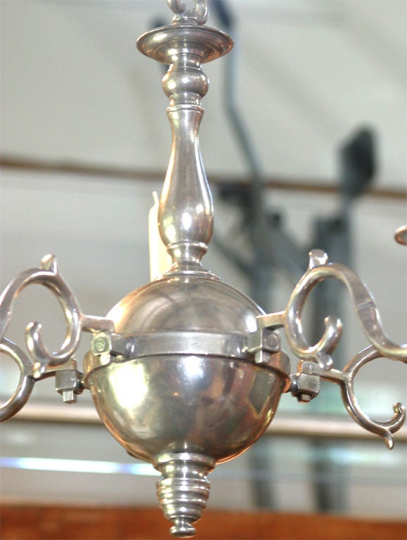 vintage pewter chandelier