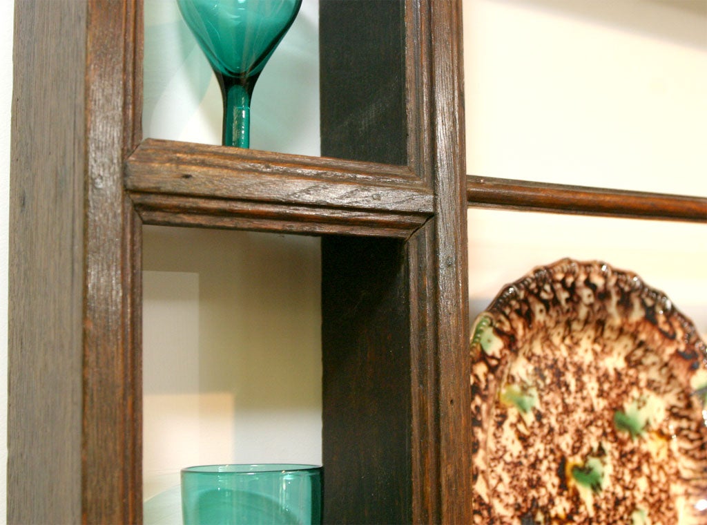 English Oak 18thc. Inlaid Plate Rack For Sale 6