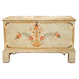 Small Paint Decorated Blanket Chest