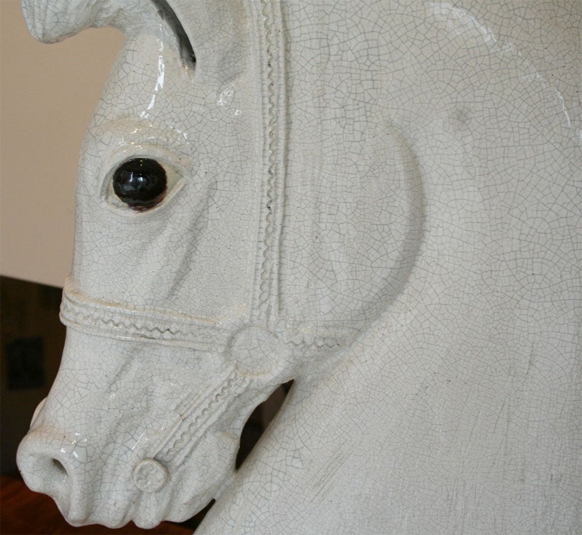 Ceramic horses head lamp 1
