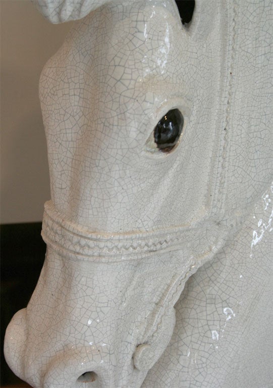 Ceramic horses head lamp 4