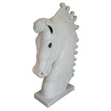 Ceramic horses head lamp
