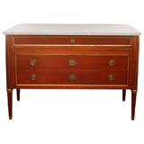 Antique Louis XVI Style Marble Top Chest of Drawers