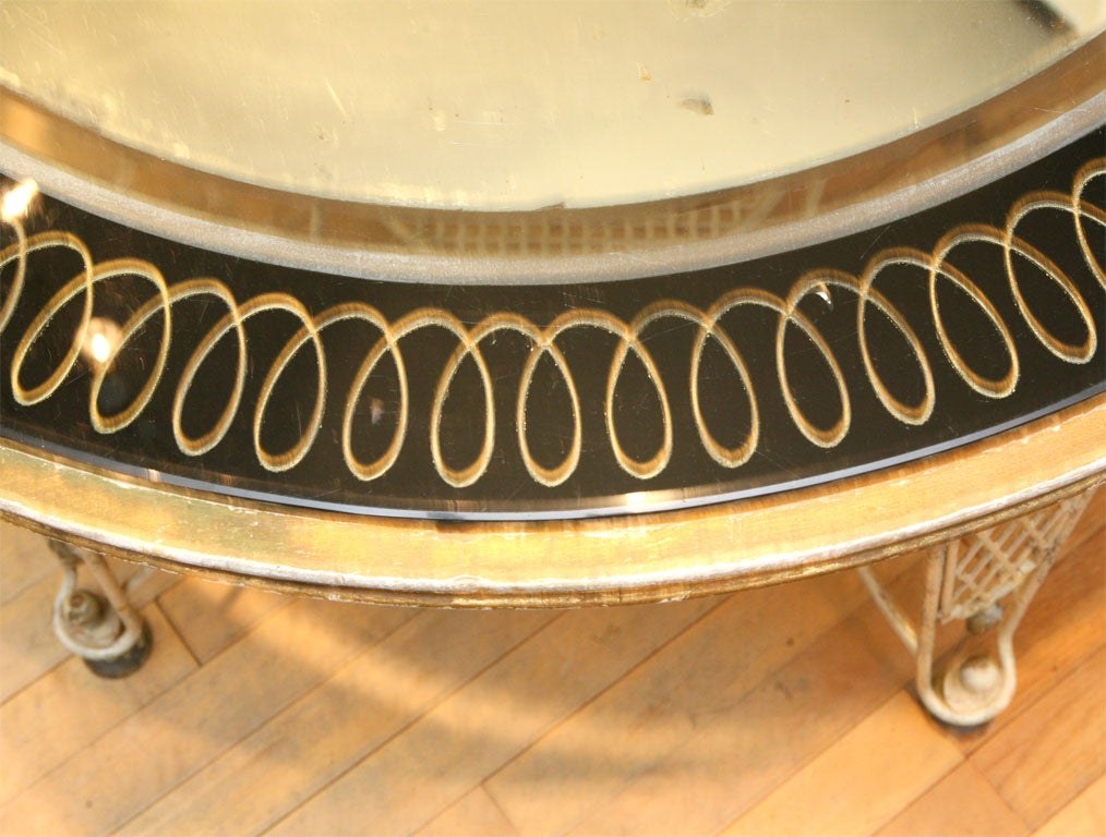 1940's mirrored cocktail table For Sale 3