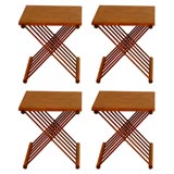 Set Of THREE Folding Side-Tables