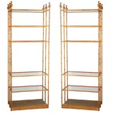 Faux Bamboo Metal Etageres /Can be sold separately/$1850 each