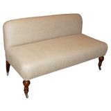 French Low Armless Settee