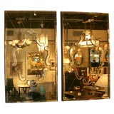 Spectacular Pair of Hollywood Smoked Venetian Mirrors