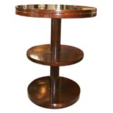 Machine Age Three Tier Occasional Table in Cuban Mahogany