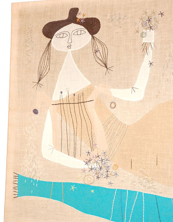 American Large John Smith tapestry signed.