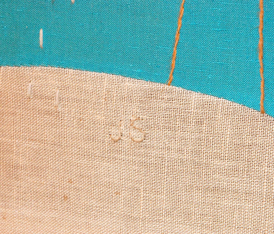 Fabric Large John Smith tapestry signed.
