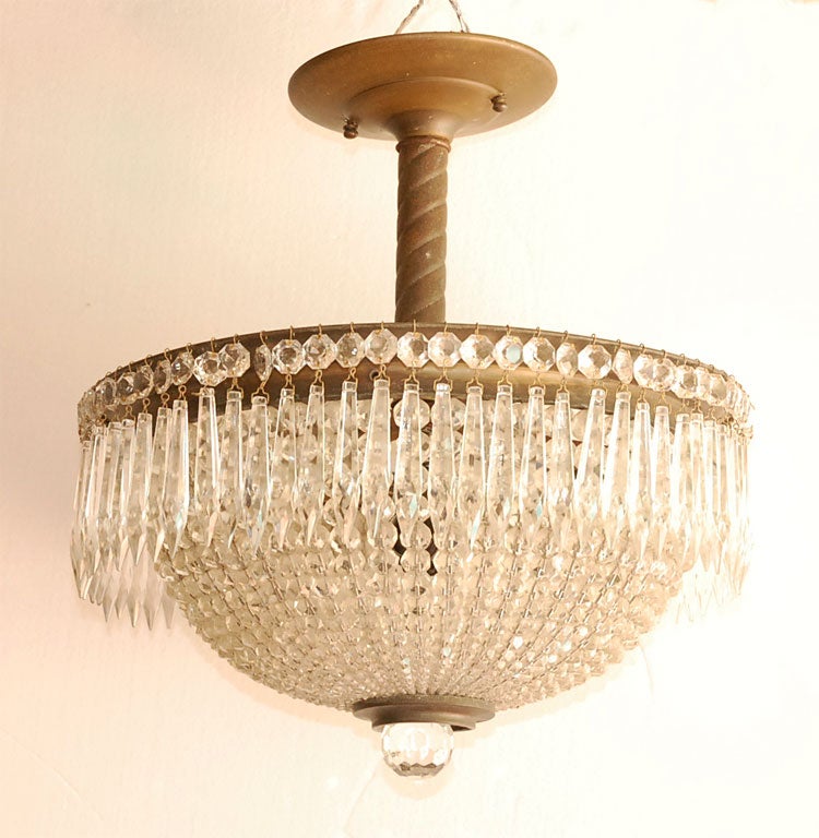 Beaded Crystal Dome Light
